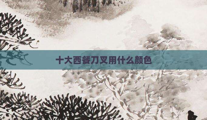十大西餐刀叉用什么颜色