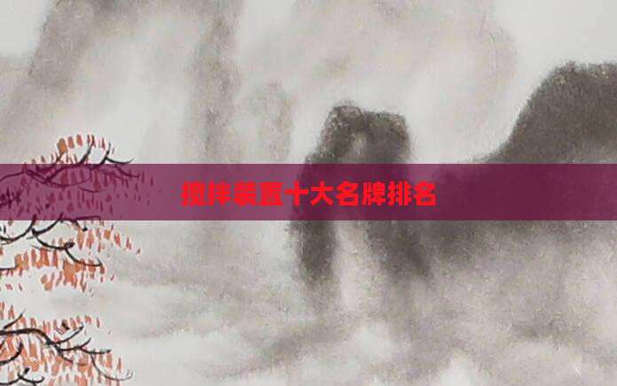 搅拌装置十大名牌排名