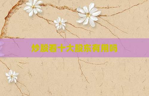 炒股看十大股东有用吗