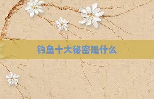 钓鱼十大秘密是什么