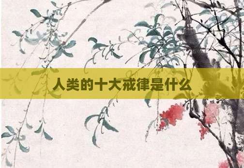 人类的十大戒律是什么