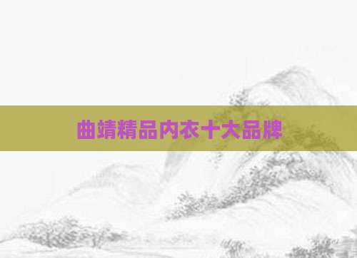 曲靖精品内衣十大品牌