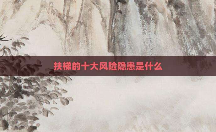 扶梯的十大风险隐患是什么