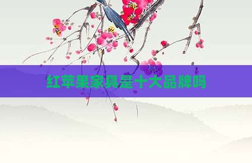 红苹果家具是十大品牌吗
