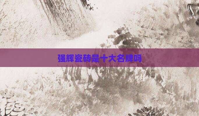 强辉瓷砖是十大名牌吗