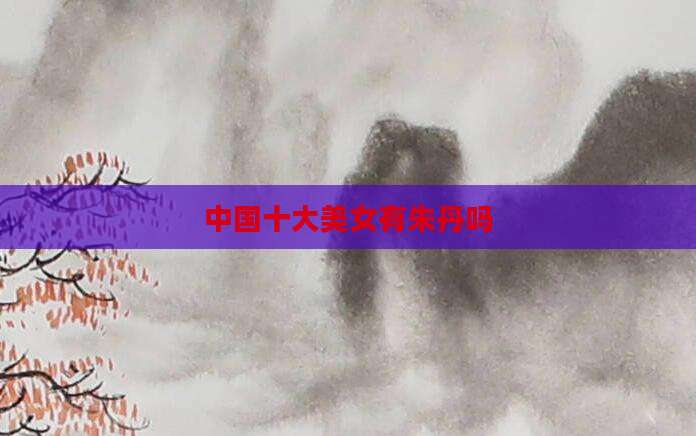 中国十大美女有朱丹吗