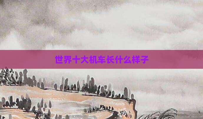 世界十大机车长什么样子