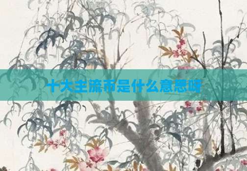十大主流币是什么意思呀