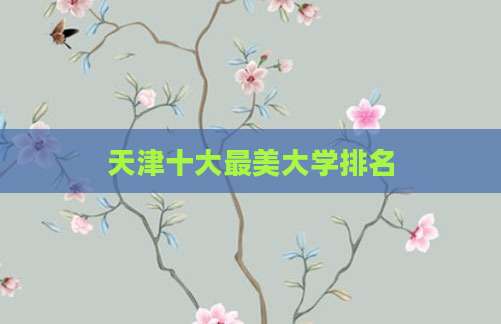 天津十大最美大学排名
