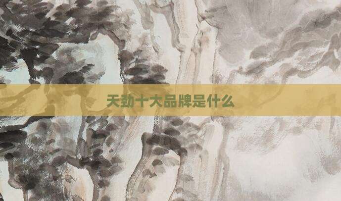 天劲十大品牌是什么