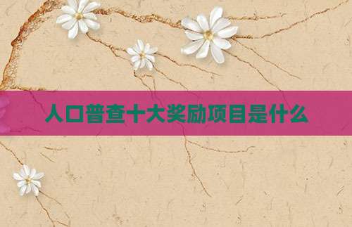 人口普查十大奖励项目是什么