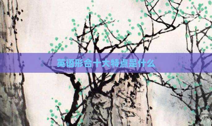 英语形合十大特点是什么