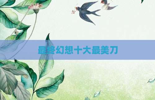 最终幻想十大最美刀
