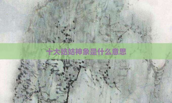 十大姑姑神象是什么意思