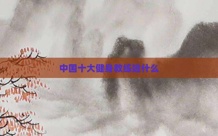 中国十大健身教练姓什么