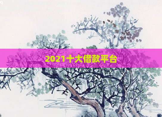 2021十大借款平台