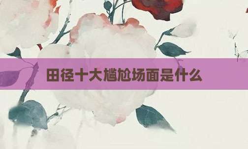 田径十大尴尬场面是什么