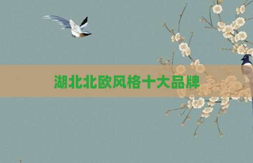 湖北北欧风格十大品牌