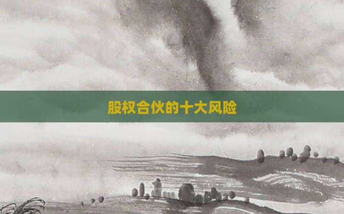 股权合伙的十大风险