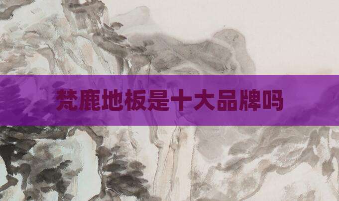 梵鹿地板是十大品牌吗