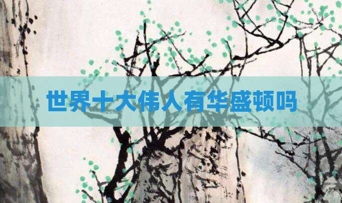 世界十大伟人有华盛顿吗
