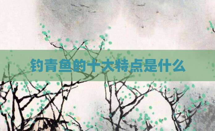钓青鱼的十大特点是什么