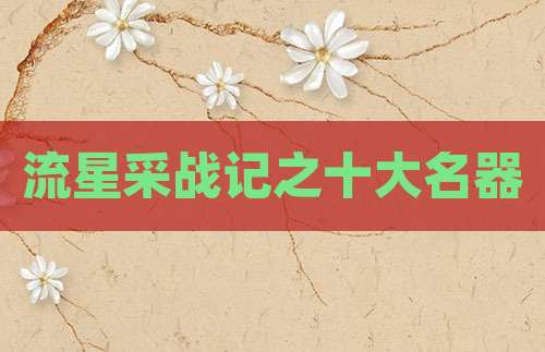 流星采战记之十大名器