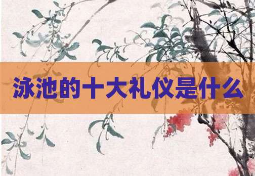泳池的十大礼仪是什么
