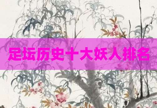 足坛历史十大妖人排名