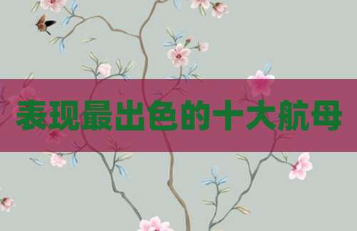 表现最出色的十大航母