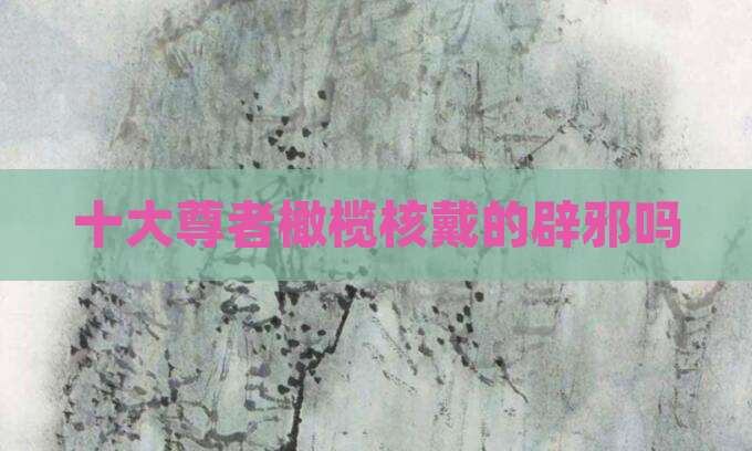 十大尊者橄榄核戴的辟邪吗