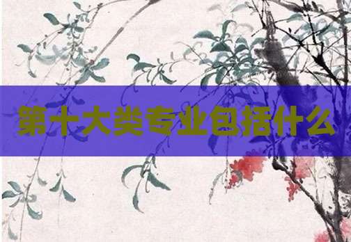 第十大类专业包括什么
