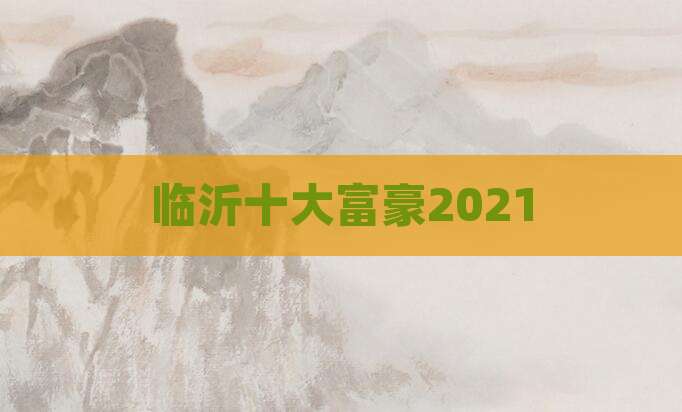 临沂十大富豪2021