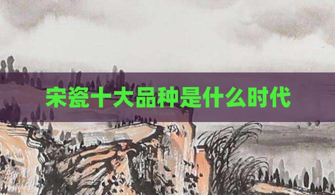 宋瓷十大品种是什么时代