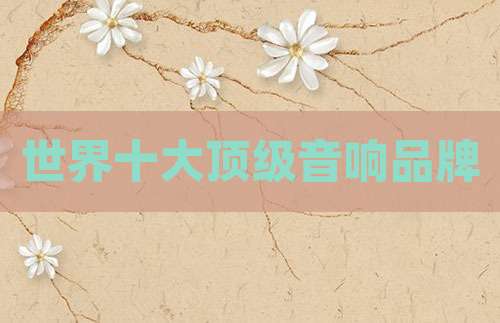 世界十大顶级音响品牌