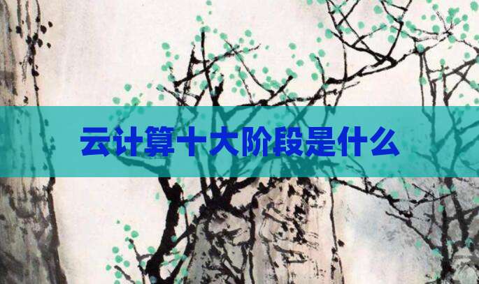 云计算十大阶段是什么