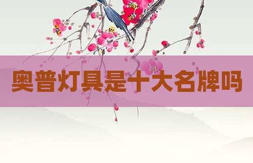 奥普灯具是十大名牌吗