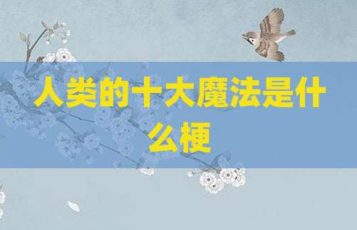 人类的十大魔法是什么梗