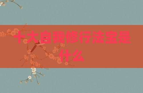 十大自我修行法宝是什么