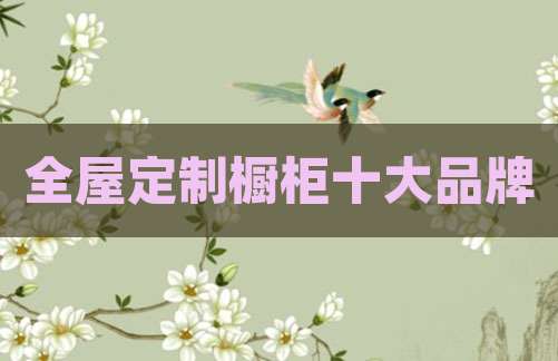 全屋定制橱柜十大品牌