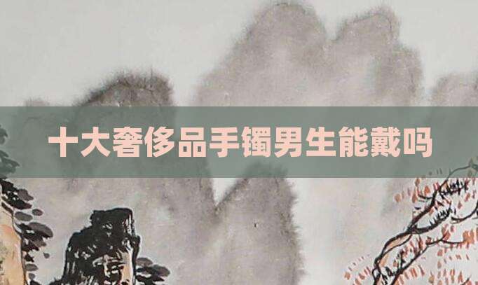 十大奢侈品手镯男生能戴吗