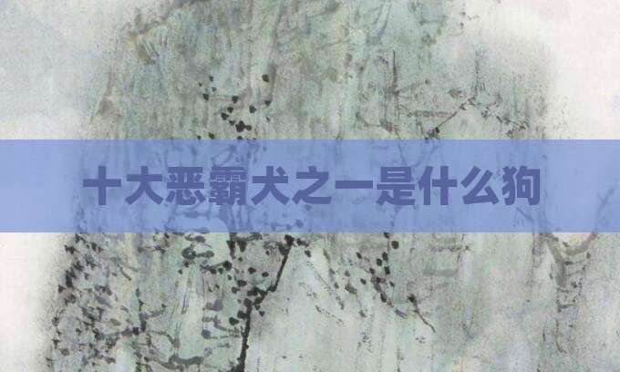 十大恶霸犬之一是什么狗