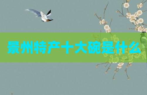 景州特产十大碗是什么