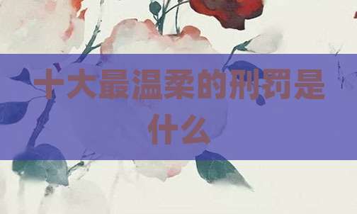 十大最温柔的刑罚是什么