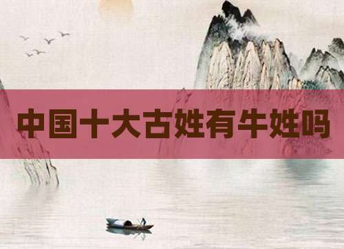中国十大古姓有牛姓吗
