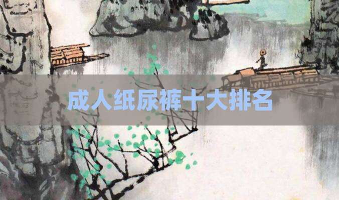 成人纸尿裤十大排名