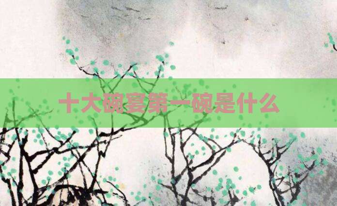 十大碗宴第一碗是什么