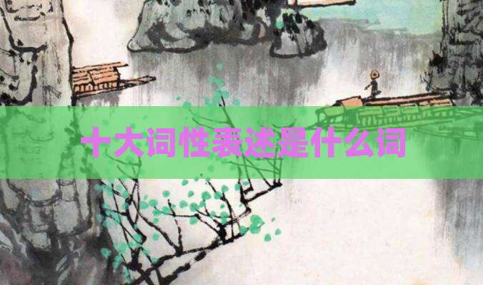 十大词性表述是什么词