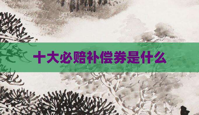 十大必赔补偿券是什么