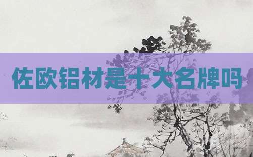 佐欧铝材是十大名牌吗
